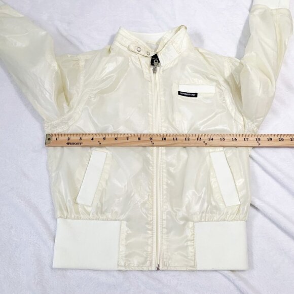 MO x Members Mark pale yellow long sleeve crop length full zipper jacket - Picture 9 of 10